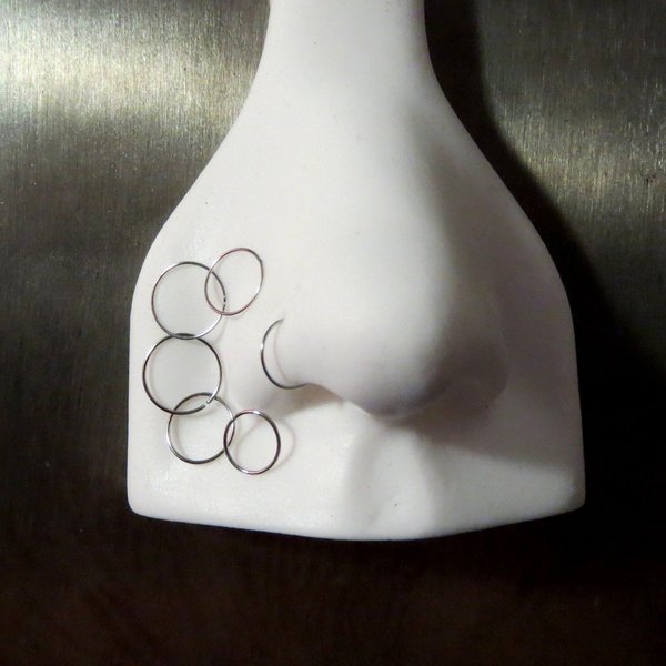 Thin Stainless Steel Nose Ring, Super Skinny Hoop Earring, Cartilage, Helix Ring, Tragus Ring, Endless Hoop, 24g or 26g - 100% Made in USA