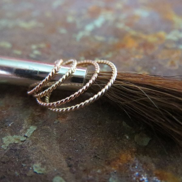 Twisted Nose Ring, 21g Cartilage Earrings, 14k Gold Filled / 14k Rose-Gold Filled Septum Ring, Helix Hoop, Virtually Any Piercing That Fits!